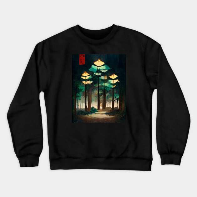 A forest light Crewneck Sweatshirt by etherElric